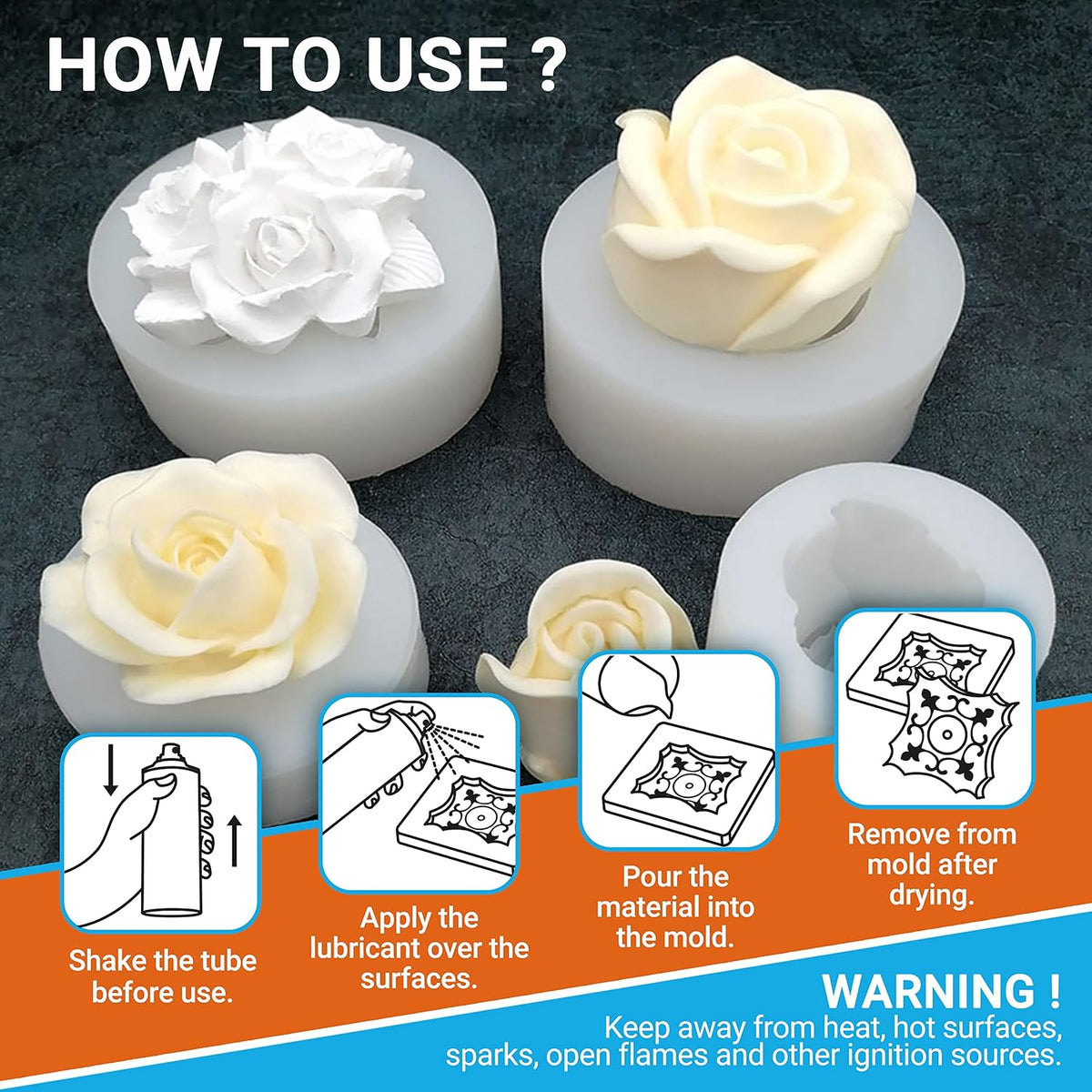 Adhesive Guru Silicone Mold Release Spray for Epoxy Resin (2 x 13.5 fl oz) Aerosol Release Agent and Silicone Lubricant (2 Pack)