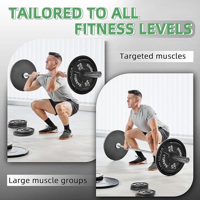 2-Inch Olympic Cast Iron Weight Plate for Strength Training & Weightlifting, Multiple Sizes