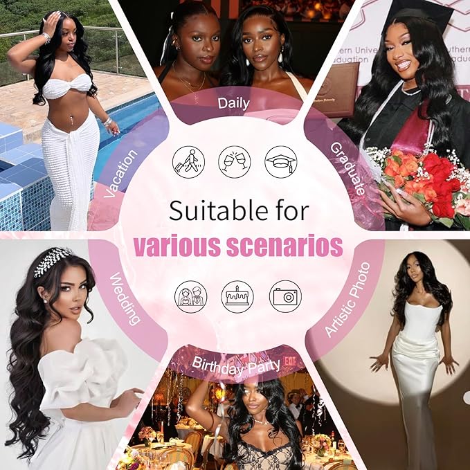 DMKEEP 12A Body Wave Bundles Human Hair 26 Inch - 100 Unprocessed Raw Virgin Human Hair Bundles Quick Weave Single Bundle Real Human Hair Extensions Natural Color