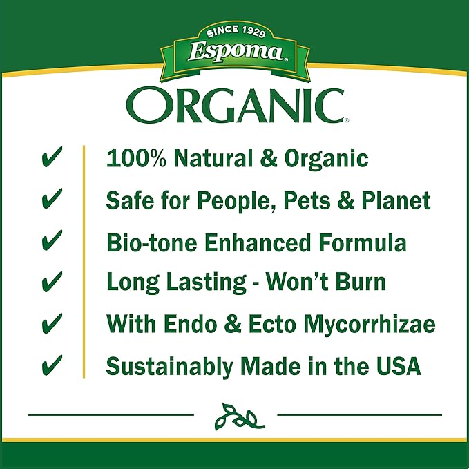 Espoma Organic Bio-Tone Starter Plus 4-3-3 Natural Organic Starter Plant Food with Both Endo Ecto Mycorrhizae; 4 lb. Bag; The Ultimate Starter Fertilizer - Pack of 1