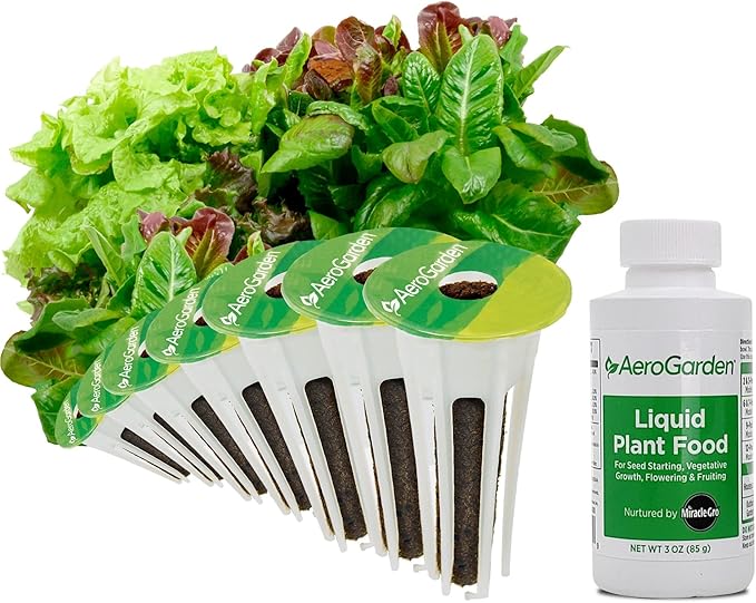AeroGarden Heirloom Salad Greens Seed Kit, 7-pod, White