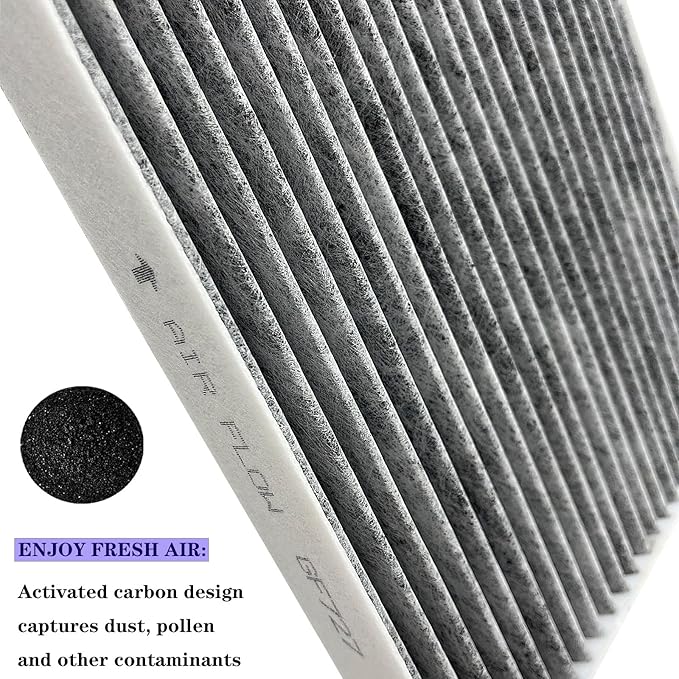 GF727 Cabin Air Filter for 2022-2024 Hyundai Tucson,Santa Cruz,Ioniq 5,Elantra N, 20-24 Sonata, 21-24 Elantra, 21-23 Santa Fe, 21-24 Sorento,K5, 22-24 EV6, 23-24 Niro,GV60, Fits 97133 - L1000 (2 Pack)