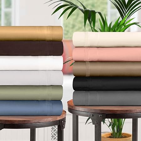 Superior 100 Egyptian Cotton 1500 Thread Count Oversized King Pillowcase Set Solid, Gold