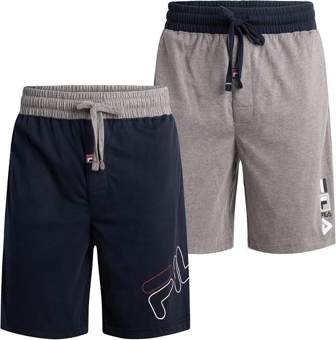 FiFila Men's 100% Brushed Jersey Pajama Night Sleep Short, Various Pack Size Options (Single Pack or 2 Pack)