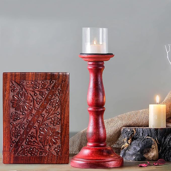 Wooden Keepsake Urn Box for Human Ashes, Cremation Memorial Urn Box, Handcarved Decorative Urn, Wooden Box Urn for Pets, Cat, Infant, Adult Memorial Urns, Burial Urns for Ashes- Small