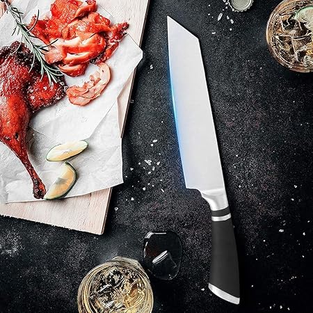 Chef Knife, Professional Chef's Knife 8 Inch Super Sharp Kitchen Chef's Cooking Knife High Carbon Stainless Steel, Chef's Knife with Ergonom Chef Knife Kitchen Knife BY KKZY