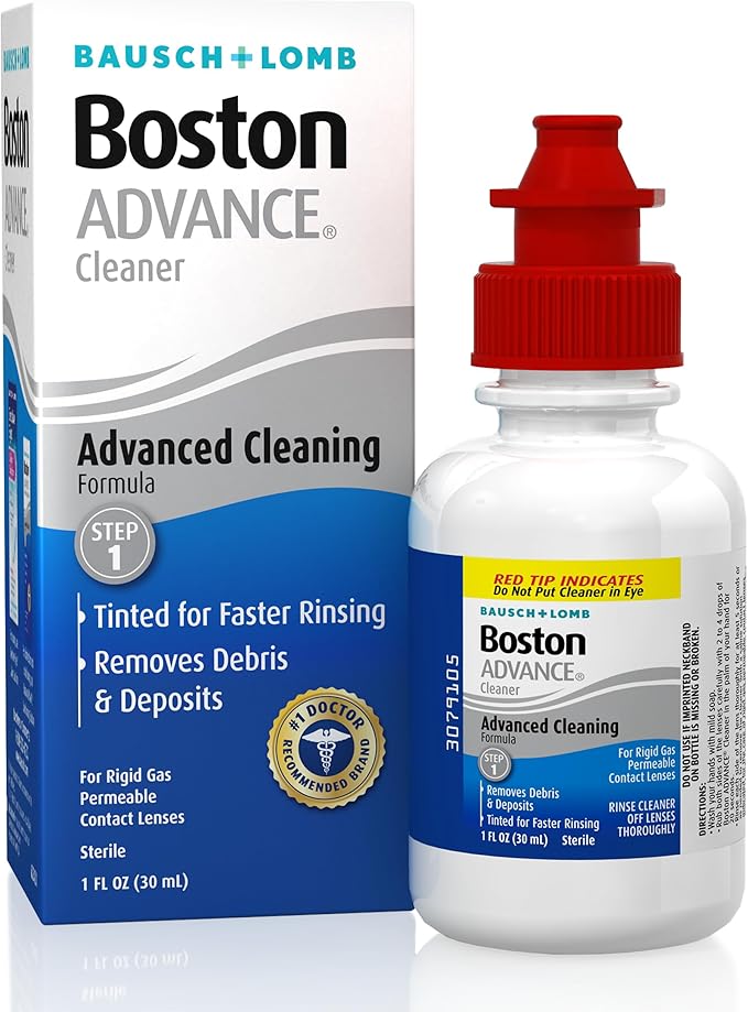 Boston Advance Contact Lens Solution by Bausch Lomb, for Gas Permeable Contact Lenses, 1 Fl Oz (Packaging May Vary)