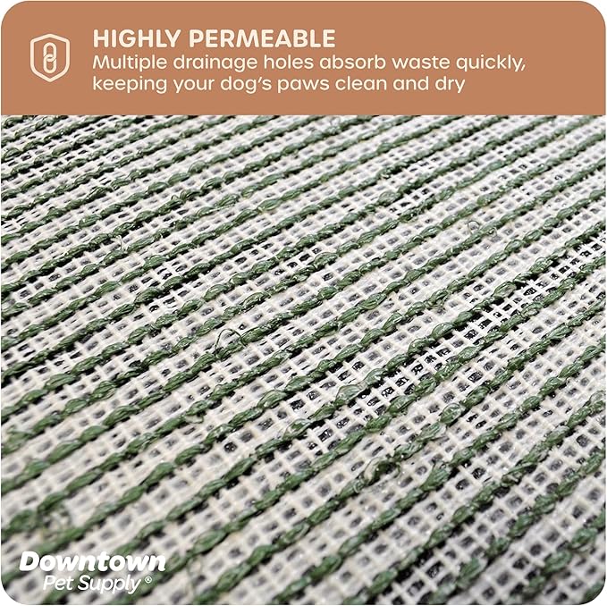 Downtown Pet Supply Replacement Dog Potty Grass, 16 x 20 - Washable Synthetic Grass Pad for Dogs, Suitable as Indoor or Outdoor Grass Pee Turf - Dog Housebreaking Supplies