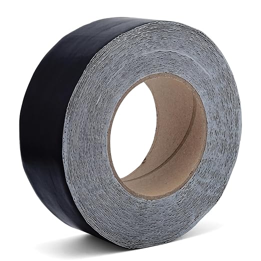 1 Roll 2in x 50ft Joist Tape for Decking, Waterproof Butyl Sealant Deck Tape, Anti-Corrosion and Self-Adhesive Flashing for RV, Roof and Wood, Black