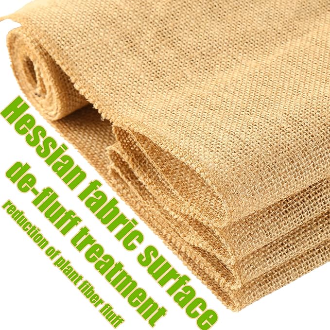 Burlap Table Runners 30x275cmNatural Rustic Decor for Weddings, Parties Home TableclothPremium Jute Fabric RollsEco-Friendly Hessian Linens DIY Crafts