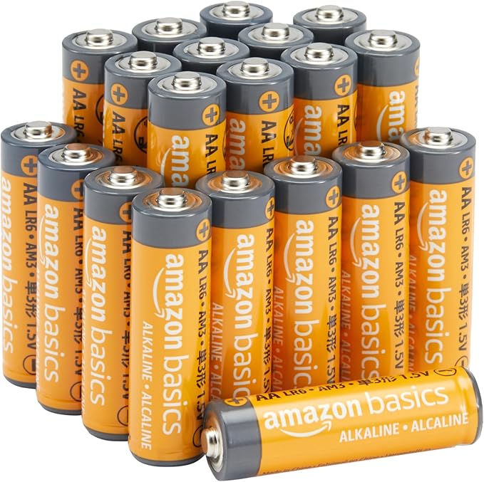 Basics 20-Pack AA Alkaline High-Performance Batteries, 1.5 Volt, 10-Year Shelf Life
