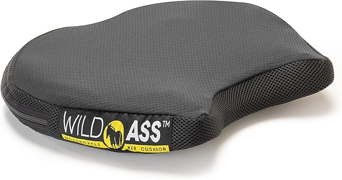Motorcycle Air Gel-Classic Smart Seat - Ergonomic Universal Fitting Air Adjusting Pad with Straps - Ultimate Rider Comfort & Relief, Cool Flow Motorcycle Accessories for Long Rides - Black
