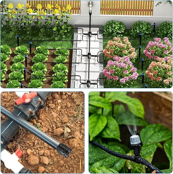 8x12 Inch Drip Irrigation Fittings End Caps2x12 Inch to 14 Inch Locked Barbed Six Hose Connectors 12 Inch Irrigation Fittings End Plugs for (12'' ID x 0.60-0.63'' OD)16mm Drip Tubing Connectors