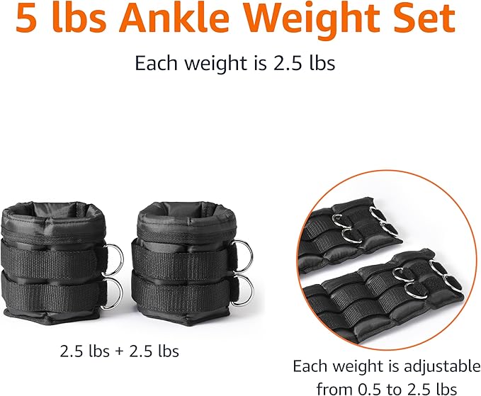 Basics Adjustable Ankle Weights
