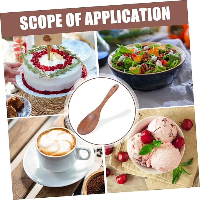 Wooden Salad Serving Utensil Construction Round Edges for Family Friends