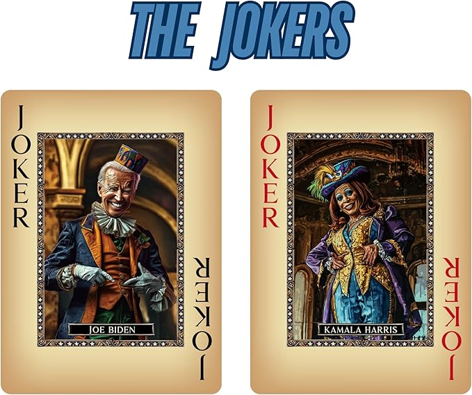 ASVP Shop Trump Playing Cards - Family Allies - Premium Collectors Deck Featuring Donald Trump, Melania, Ivanka, Elon Musk, J.D. Vance The Jokers Biden Kamala Harris - Perfect for Poker Nights