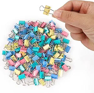 120 Pack Mini Binder Clips, Color Binder Clips, Small Paper Clips 15mm 5/8 Inch. Micro Size Office Clips for Home School Office and Business