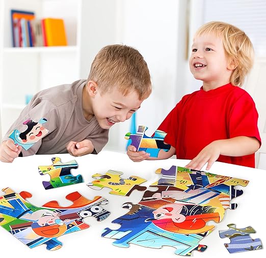 Dinosaur Jumbo Floor Puzzles for Kids Ages 3-5 Preschool Learning Toys 48-Piece Large Floor Puzzle for Toddlers&Kids Ages 4-8 Years Old,Best Gift for Boys and Girls (Dinosaur Era)