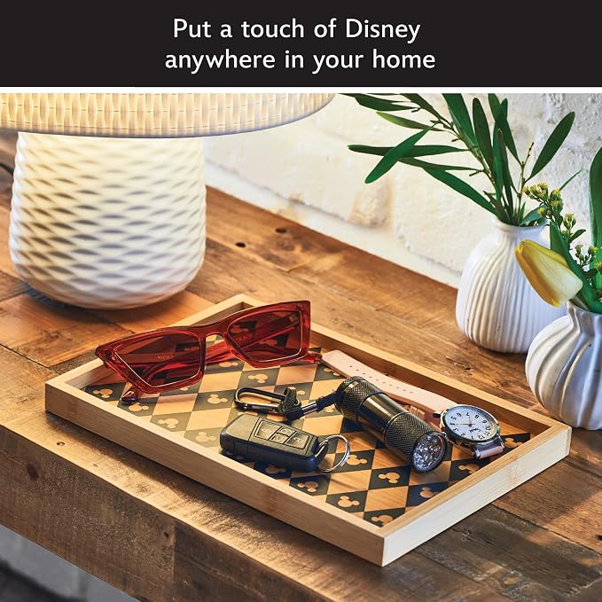Disney Home Monochrome Serving Tray Set, 2 Piece - Bamboo