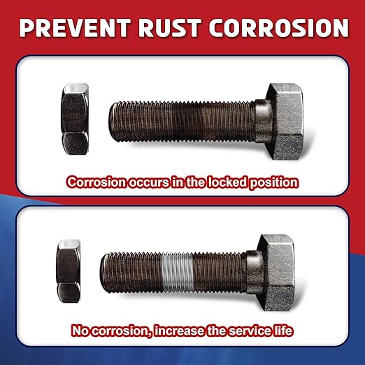 Threadlocker 271, Red High Strength Permanent Thread Lock Glue (0.33Fl oz/10ml) - Lock Tight Screw Glue for Nuts, Bolts & Seal Fasteners, Prevents Loosening, Rust & Corrosion