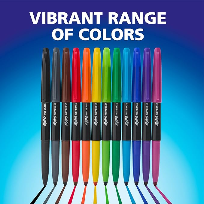 Wet Erase Fine BLACK 12 CT