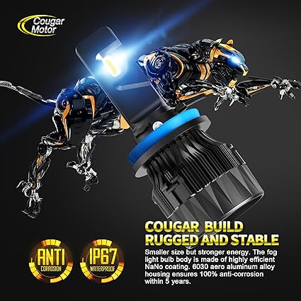 Cougar Motor 9005 H11 Light Bulbs Fog Lights