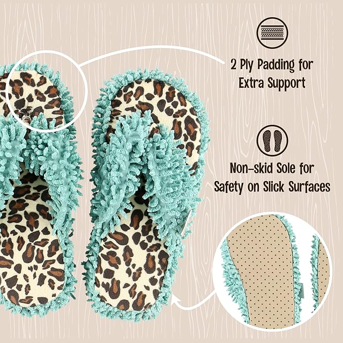 Lazy One Spa Flip-Flop Slippers for Women, Girls' Fuzzy House Slippers