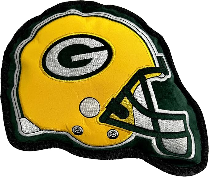 The 1st Ever Tough but Smooth Dog Toy NFL Green Bay Packers Football Helmet Tough Pet Toy. A Premium Quality Doggie Toy with Built-in Squeaker. Sports Fans Favorite Chew Toy