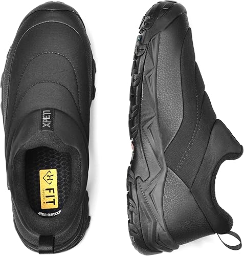 XPETI Winter Snow Casual Slip-on Loafers for Men Cocoon moc Waterproof Jungle Hiking Shoe,Easy Wear on/Off