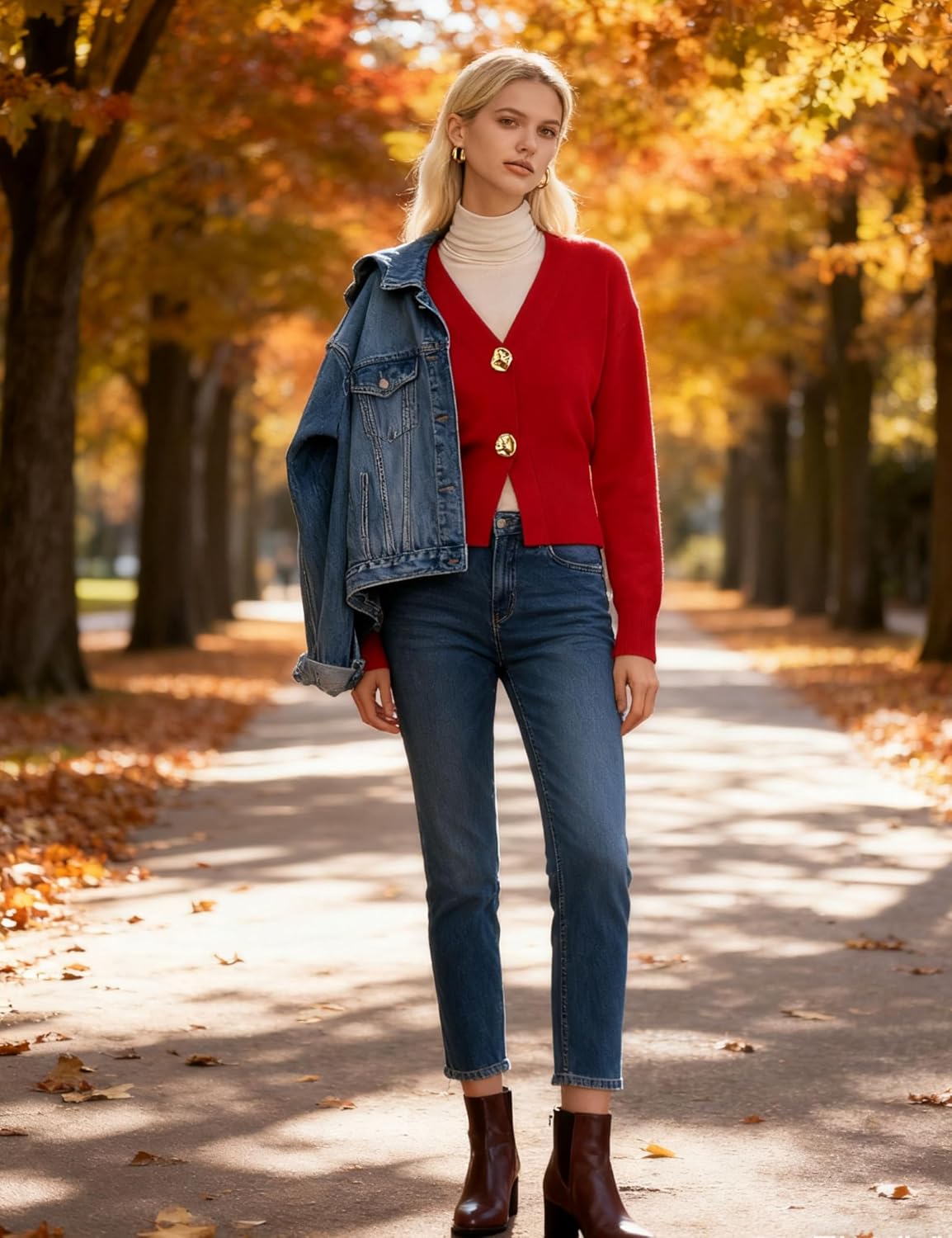 Sweaters for Women Long Sleeve V Neck Lightweight Knitted Outerwear Pullover Sweaters Trendy Tops