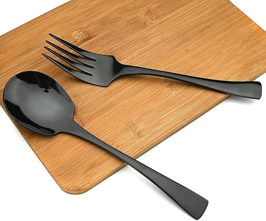 4-Piece Service Forks Cutlery Set, 304 Stainless Steel Big Forks