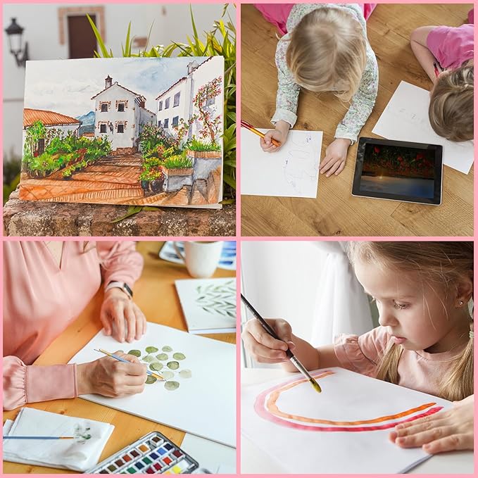 ESRICH Canvas Boards for Painting 8x10in,28 Pack Bulk Canvases for Painting - Cotton Canvas Panels for Oil, Acrylic & Watercolor Painting