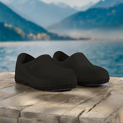 Chef Shoes for Men Nonslip Water Proof Work Shoes Mens Clogs Comfortable Nursing Nurse Shoes for Gardener Men Indoor and Outdoor for Kitchen Office Seaside-Zapatos de Cocina para Hombres