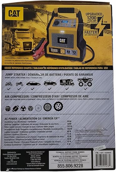 CAT CJ1000DXT 1200 Peak Amp Jump Starter and Powerstation w/200 watt Inverter
