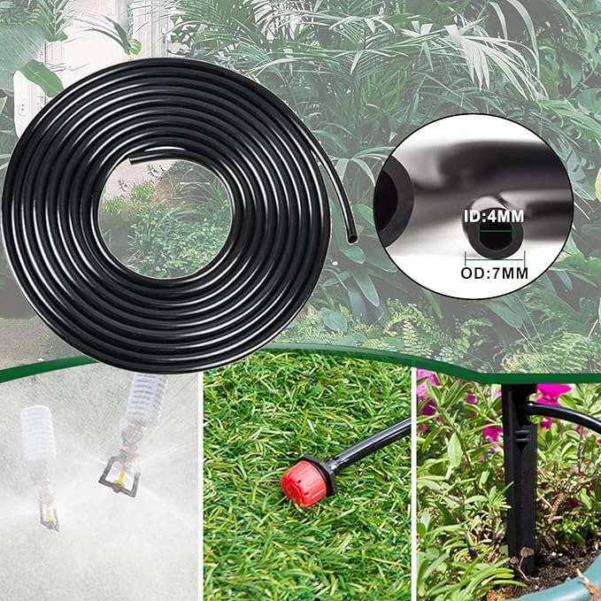 50ft 14 inch Drip Irrigation Tubing, Blank Distribution Line Water Hose Garden Watering Tube for Garden Irrigation System