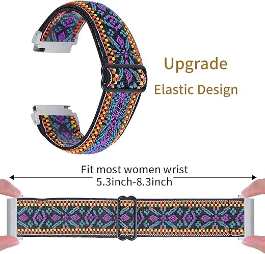 Chofit Elastic Nylon Loop Replacement Band for Watch, Compatible with Spade Health Smartwatch 3,Soft Stretchy Adjustable Watch Strap
