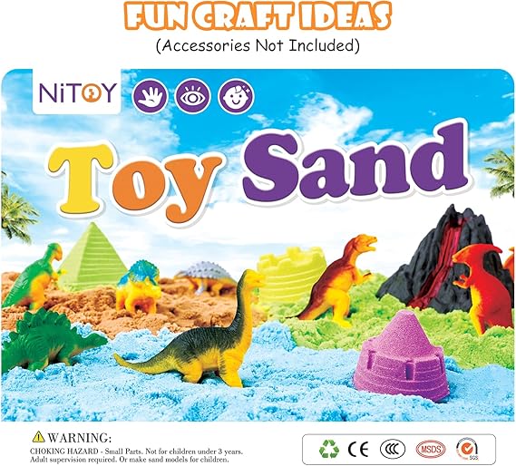 NiToy 2.2Lbs Play Sand, Never Dries Out-Fun for 3 Years and up Kids Bulk Refill for Sensory Sand Box Toys, Ideal for Shaping, Squeezing and Molding(Purple)