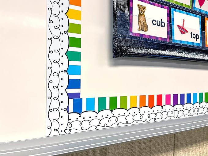 Teacher Created Resources Colorful Stripes Magnetic Border (TCR77563)