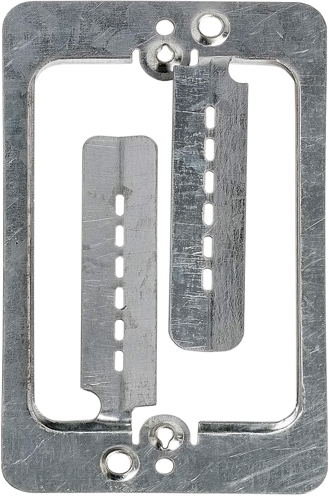 Cmple - Drywall Bracket Single-Gang Standard Wall Plate - Includes Drywall Screws Metal (10PACK)