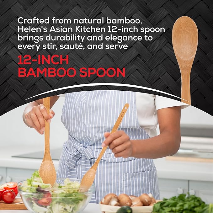 Riveira kitchen Bamboo Kitchen Spoon Cooking Utensil, 12-Inch