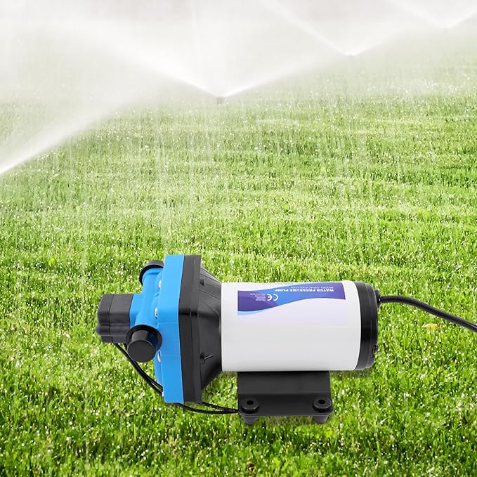 Revolution RV Water Pump, Diaphragm Water Pump with Self-Priming Water Function, 110 V Automatic Diaphragm Pump, 5.0 GPM Electronic Pump for Cleaning Vehicle, Carpet, Ground
