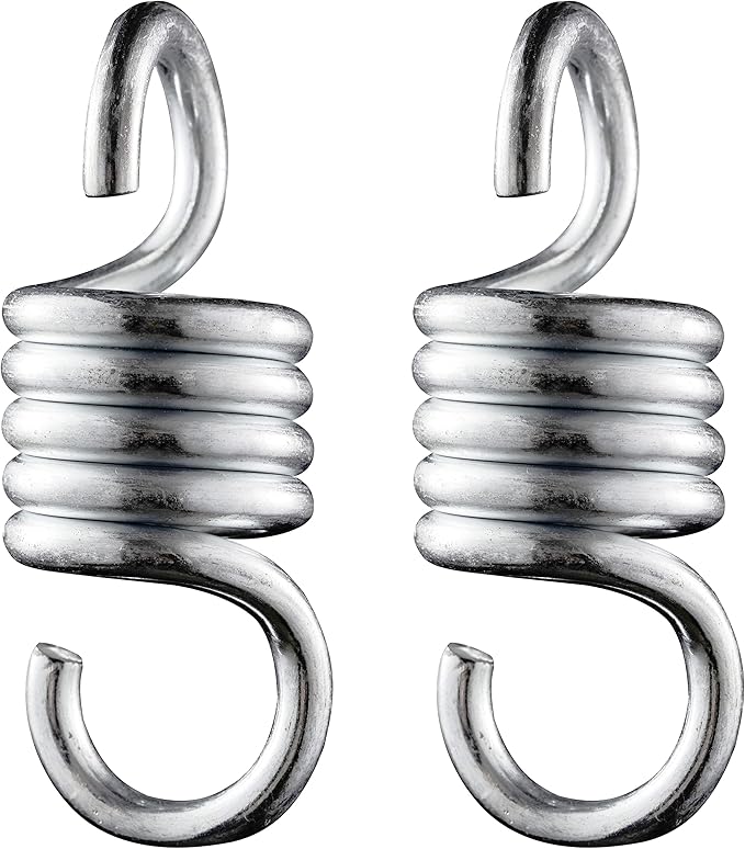 Heavy Duty 1100LBS Capacity 4INCH Spring Hammock Chair - Porch Swing Suspension Hanger for Hammock, Boxing Bag, Hanging Chair, Gym, Patio - 2 Pieces