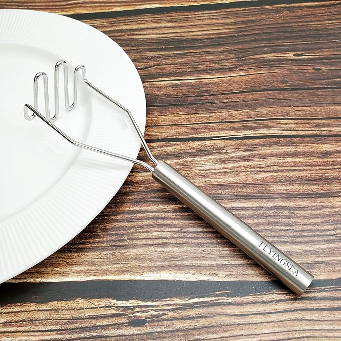 Small Potato Masher Small Masher,Professional 18-8 Stainless Steel Potato Masher. Vegetable Masher,Cooking And Kitchen Tools.