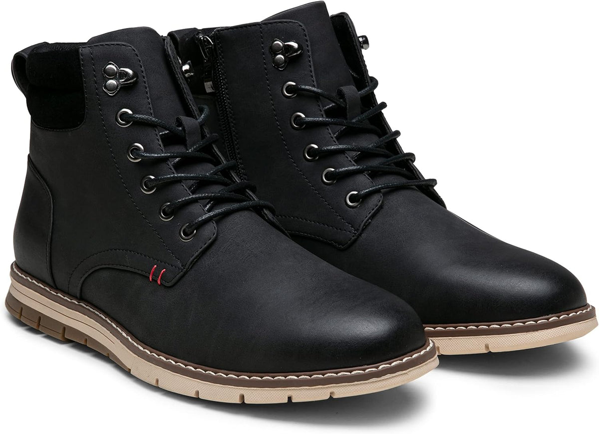Vostey Boots for Men Casual Dress Shoes Fashion Waterproof Men's Motorcycle Boots .