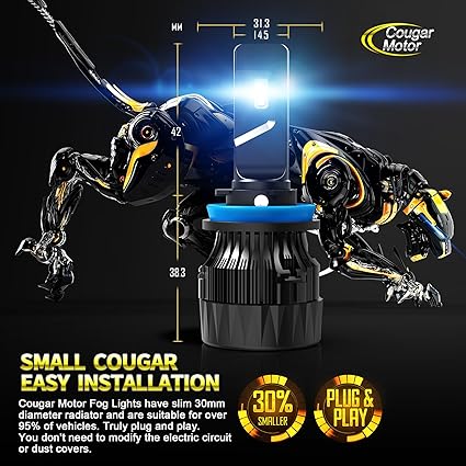 Cougar Motor 9005 H11 Light Bulbs Fog Lights