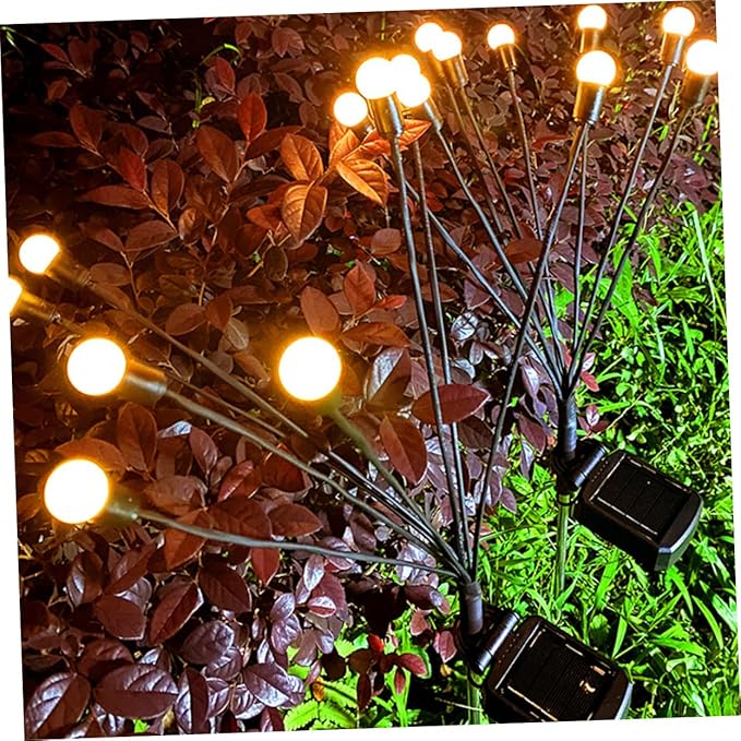 Solar-Powered Landscape Lamp 8-led Garden Lights No Wiring Needed Auto-onOff for Yard Garden Park Decorations