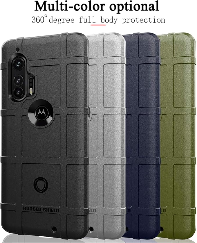 Moto Edge Case,ZYZX Heavy Duty Shockproof Military Grade Drop Tested Protective Phone Case Hybrid Heavy Duty Impact Shock Resistant Soft TPU Bumper Cover for Motorola Moto Edge Plus HD-Green