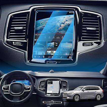 LFOTPP 2016-2018 Volvo V90 XC90 S90 Sensus 8.7 Inch Car Navigation Screen Protector,9H Tempered Glass Infotainment Screen Center Touch Screen Protector Anti Scratch High Clarity