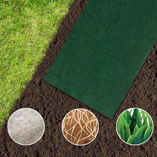 Biodegradable Grass Seed Mat, Biodegradable Grass Seed Mat Quick Plant Repairour Grass Seed Pad Ultra Light Lawn Mat Gardening Ecological Blanket 10m x 0.2m, Seed Not Include Artificial Grass Rug Gra