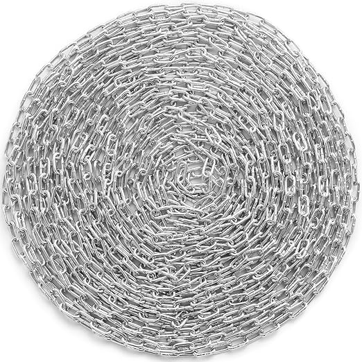 VEVOR Grade 30 Chain 3/16 Inch by 100Ft Length Grade 30 Proof Coil Chain Zinc Plated Grade 30 Chain for Towing Logging Agriculture and Guard Rails